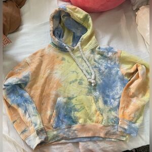 Cropped tie dye hoodie